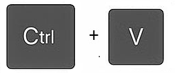 Ctrl and V